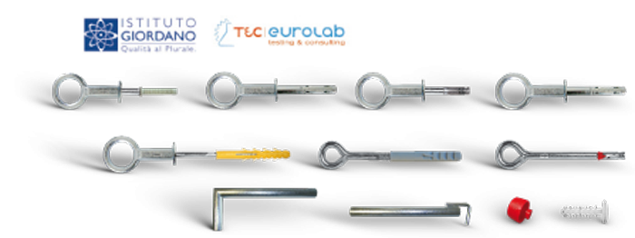 GOLFARI Bossong eyebolt anchors for scaffolds APPROVED GOLFARI Bossong eyebolt anchors for scaffolds APPROVED