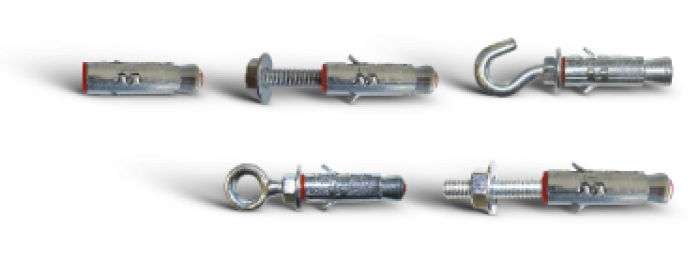 BA Bossong anchors threaded inside with bolt, eye, hook, stud BA Bossong anchors threaded inside with bolt, eye, hook, stud